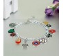 Avengers Charms Silver Bracelet With Different Charm Fashion Jewellery Accessory for Girls and Women