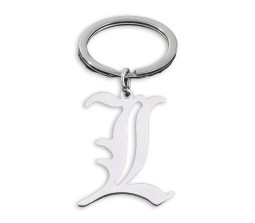 Death Note Anime Yagami Flat L Metal Keychain Key Chain for Car Bikes Key Ring