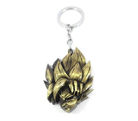 Dragon Ball Z Goku Saiyan Vegeta Face Anime Metal Keychain Key Chain Ring