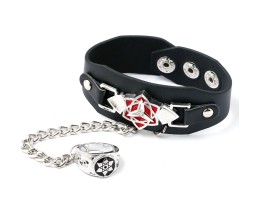 Anime Naruto Sasuke Leather Bracelet & Ring Cosplay Accessory For Boys and Men