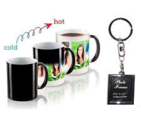 Personalized Magic Mug With Metal Keychain