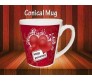 Personalized Conical Latte Mug