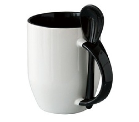 Personalized Black Spoon Mug