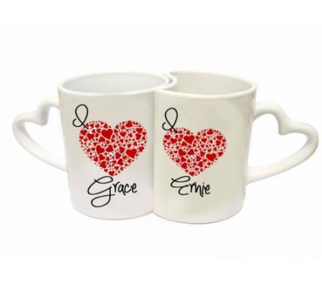 Personalized Couple Mug Full And Half