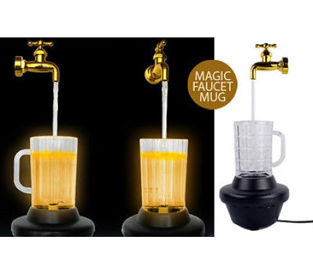 LED Magic Faucet Mug Colorful Night Light Water Floating Fountain Fauce bc 