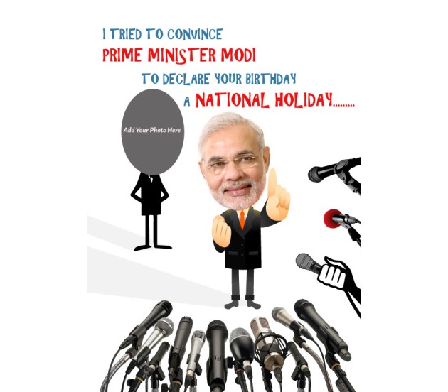Prime Minister Modi Funny Birthday Card