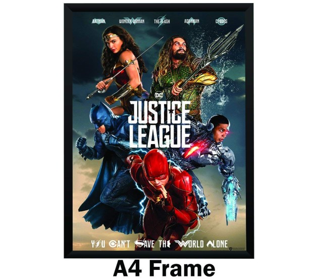JUSTICE LEAGUE POSTER Batman Wonder Woman The Flash Aquaman Poster A3 A4