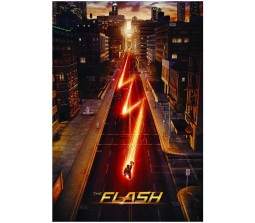  Flash Logo TV Series Sky Scraper Poster by Happy GiftMart Licensed by WB