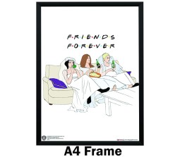  Friends Forever Monica Rachel Phoebe TV Series Wedding Dress Art Poster Greeting Card Style Poster By Happy GiftMart Licensed by WB
