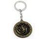 Game of Thrones Rotating House Targaryen Dragon Alloy Key Chain Ring for Fans Metal Keychain, Gold