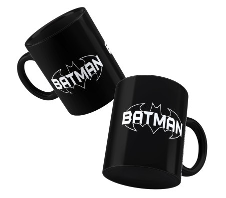 Happy GiftMart Batman Logo Black Ceramic Coffee Mug Quantity 1