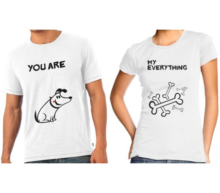 My Everything Couple T-Shirts Bone & Dog Design