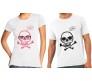 Couple T-Shirts With Skull Design