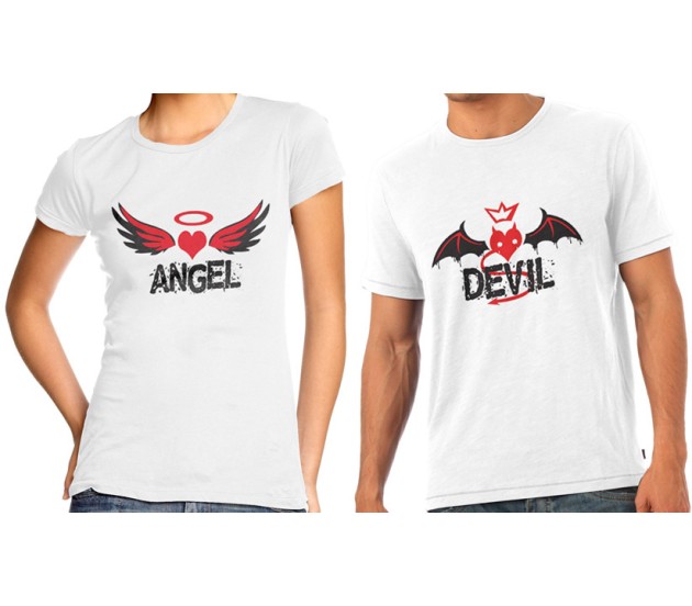 devil angel t shirt