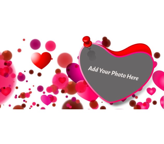 Personalize Valentine Magic Mug With Heart Background