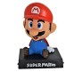 Super Mario Bobble Head for Car Dashboard with Mobile Holder Action Figure Toys Collectible Bobblehead Showpiece For Office Desk Table Top Toy For Kids and Adults Multicolor