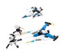 2 in 1 Building Blocks Set 142 Pcs Plane Space Ship Robots Fighter Jet Educational Construction Learning Brick Toy for Kids 