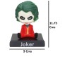 Red Joker From Batman Bobble Head for Car Dashboard with Mobile Holder Action Figure Toys Collectible Bobblehead Showpiece For Office Desk Table Top Toy For Kids and Adults Multicolor