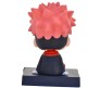 Bobble Head Jujutsu Kaisen Itadori for Car Dashboard with Mobile Holder Action Figure Toys Collectible Bobblehead Showpiece For Office Desk Table Top Toy For Kids and Adults Multicolor