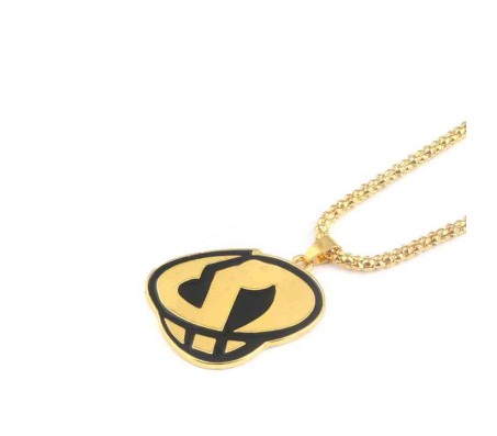 Pokemon Sun and Moon Team Skull Anime Pendant Necklace Fashion Jewellery Accessory for Men and Women Gold