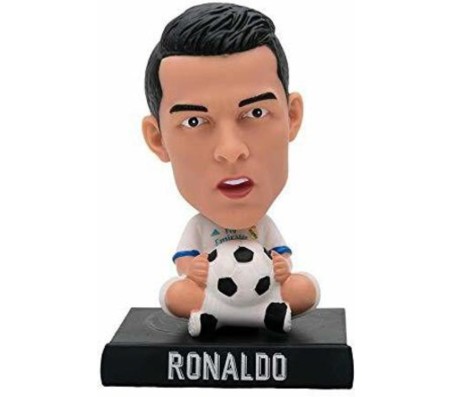 Ronaldo Phone Holder Car Decoration Bobble Head Shaking Action Figure Bobblehead with Mobile Holder for Home and Car Interior