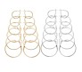 Big Large To Small Combo Set Of 12 Silver and Gold Ring Circle Shape Stylish Round Hoop Earrings For Women and Girls