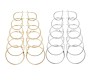 Big Large To Small Combo Set Of 12 Silver and Gold Ring Circle Shape Stylish Round Hoop Earrings For Women and Girls