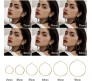 Big Large To Small Combo Set Of 6 Gold Ring Circle Shape Stylish Round Hoop Earrings For Women and Girls