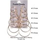 Big Large To Small Combo Set Of 6 Gold Ring Circle Shape Stylish Round Hoop Earrings For Women and Girls