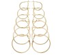 Big Large To Small Combo Set Of 6 Gold Ring Circle Shape Stylish Round Hoop Earrings For Women and Girls