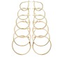 Big Large To Small Combo Set Of 6 Gold Ring Circle Shape Stylish Round Hoop Earrings For Women and Girls