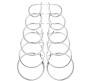 Big Large To Small Combo Set Of 6 Silver Ring Circle Shape Stylish Round Hoop Earrings For Women and Girls