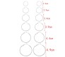 Big Large To Small Combo Set Of 6 Silver Ring Circle Shape Stylish Round Hoop Earrings For Women and Girls