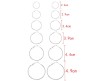 Big Large To Small Combo Set Of 12 Silver and Gold Ring Circle Shape Stylish Round Hoop Earrings For Women and Girls
