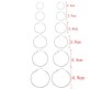 Big Large To Small Combo Set Of 12 Silver and Gold Ring Circle Shape Stylish Round Hoop Earrings For Women and Girls