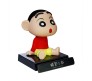 Shinchan Bobble Head for Car Dashboard with Mobile Holder Action Figure Toys Collectible Bobble Showpiece For Office Desk Table Top Toy For Kids and Adults Multicolor