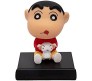 Bobble Head Shinchan for Car Dashboard with Mobile Holder Action Figure Toys Collectible Bobblehead Showpiece For Office Desk Table Top Toy For Kids and Adults Multicolor