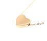 Small Tiny Heart Shape Pendant Necklace for Girls and Women Plated Gold