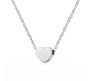 Small Tiny Heart Shape Pendant Necklace for Girls and Women Plated Silver