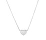 Small Tiny Heart Shape Pendant Necklace for Girls and Women Plated Silver