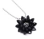 Superhero Spiderman Black Dahlia Flower Pendant Necklace Fashion Jewellery Accessory for Girls and Women