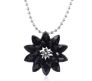 Superhero Spiderman Black Dahlia Flower Pendant Necklace Fashion Jewellery Accessory for Girls and Women