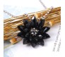 Superhero Spiderman Black Dahlia Flower Pendant Necklace Fashion Jewellery Accessory for Girls and Women