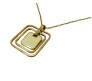 Enamel and Gold Plated Square Shape Pendant Set / Necklace Set with Earrings for Girls and Women