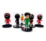 Squid Game Set of 6 Action Figure Set for Car Dashboard, Decoration & Office Table Toy Multicolor