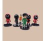 Squid Game Set of 6 Action Figure Set for Car Dashboard, Decoration & Office Table Toy Multicolor