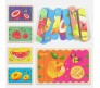 8 in 1 Fruits Stip Puzzles Ice Cream Stick Puzzle Sorting Blocks for Preschool Montessori Educational Small Kids Toddlers Boys and Girls Multicolor