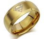 Superman Inspired Hope Symbol Gold Ring Casual Everyday Fashion for Men and Boys Size 8