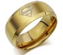 Superman Inspired Hope Symbol Gold Ring Casual Everyday Fashion for Men and Boys Size 10