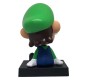 Super Mario Luigi Bobble Head for Car Dashboard with Mobile Holder Action Figure Toys Collectible Bobblehead Showpiece For Office Desk Table Top Toy For Kids and Adults Multicolor